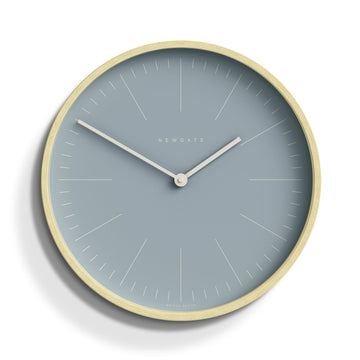 Newgate Mr Clarke Clock Pale Wood Pill Blue Dial 128-Newgate-Mood