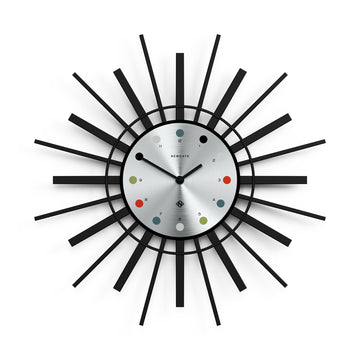 Newgate Stingray Wall Clock Black - Silver Dial*-Newgate-Mood