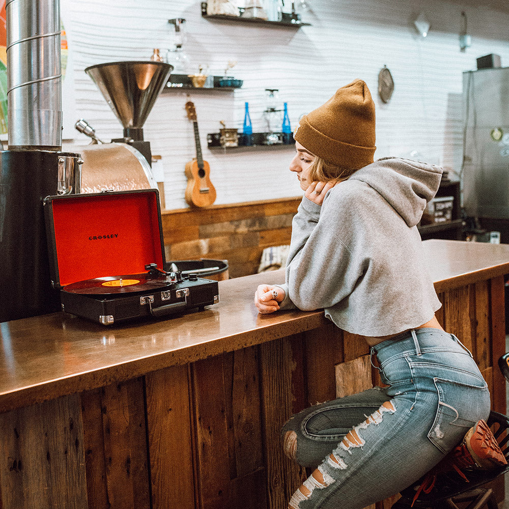 Crosley Cruiser Bluetooth Portable Turntable - Black-Crosley-Mood