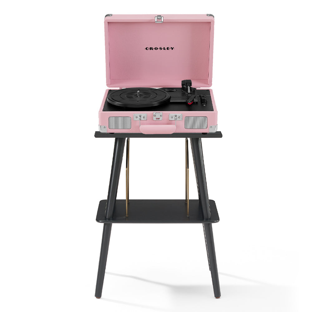 Crosley Cruiser Bluetooth Portable Turntable + Crosley Turntable Stand Bundle- Blush Pink-Crosley-Mood
