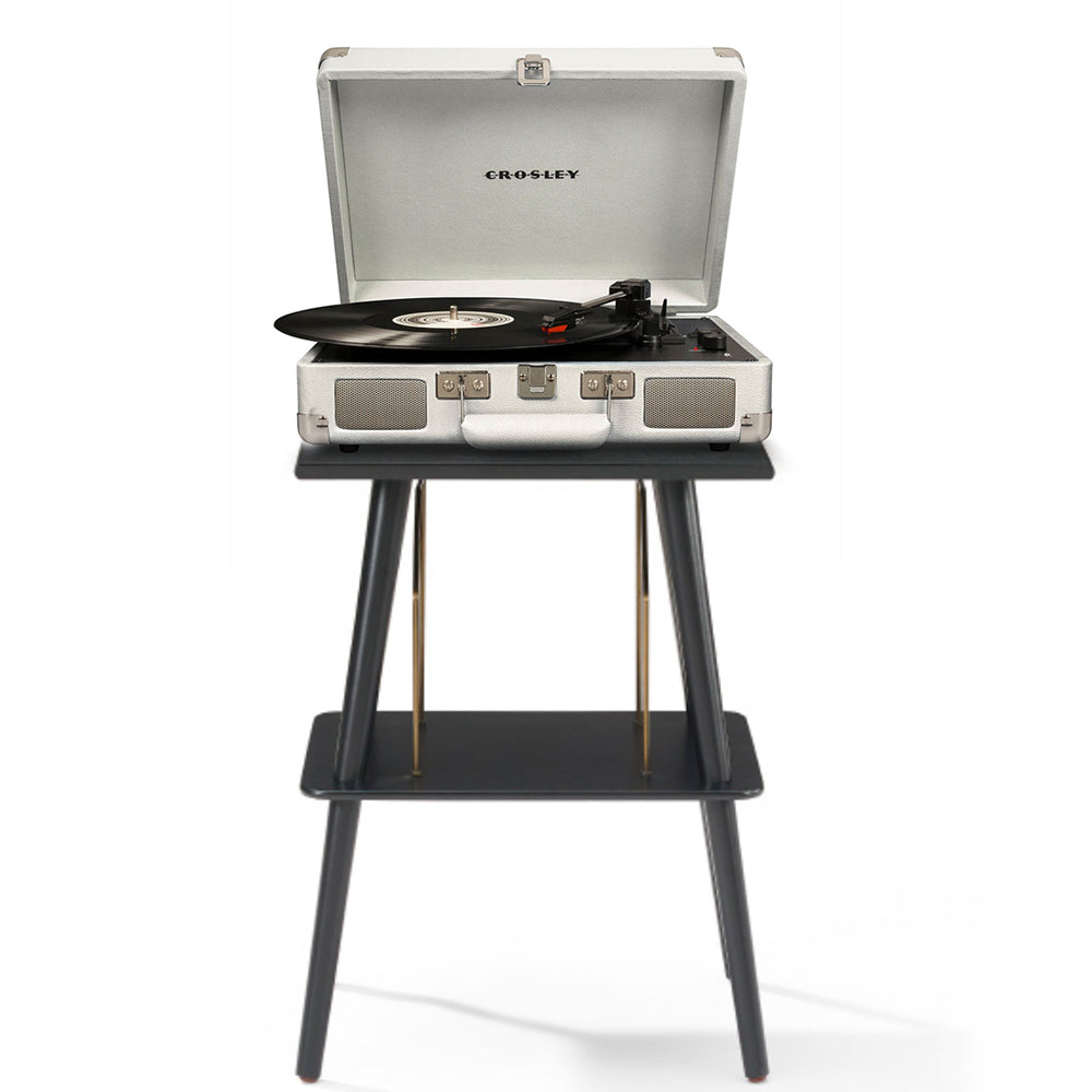 Crosley Cruiser Bluetooth Portable Turntable + Crosley Turntable Stand Bundle- White Sands-Crosley-Mood