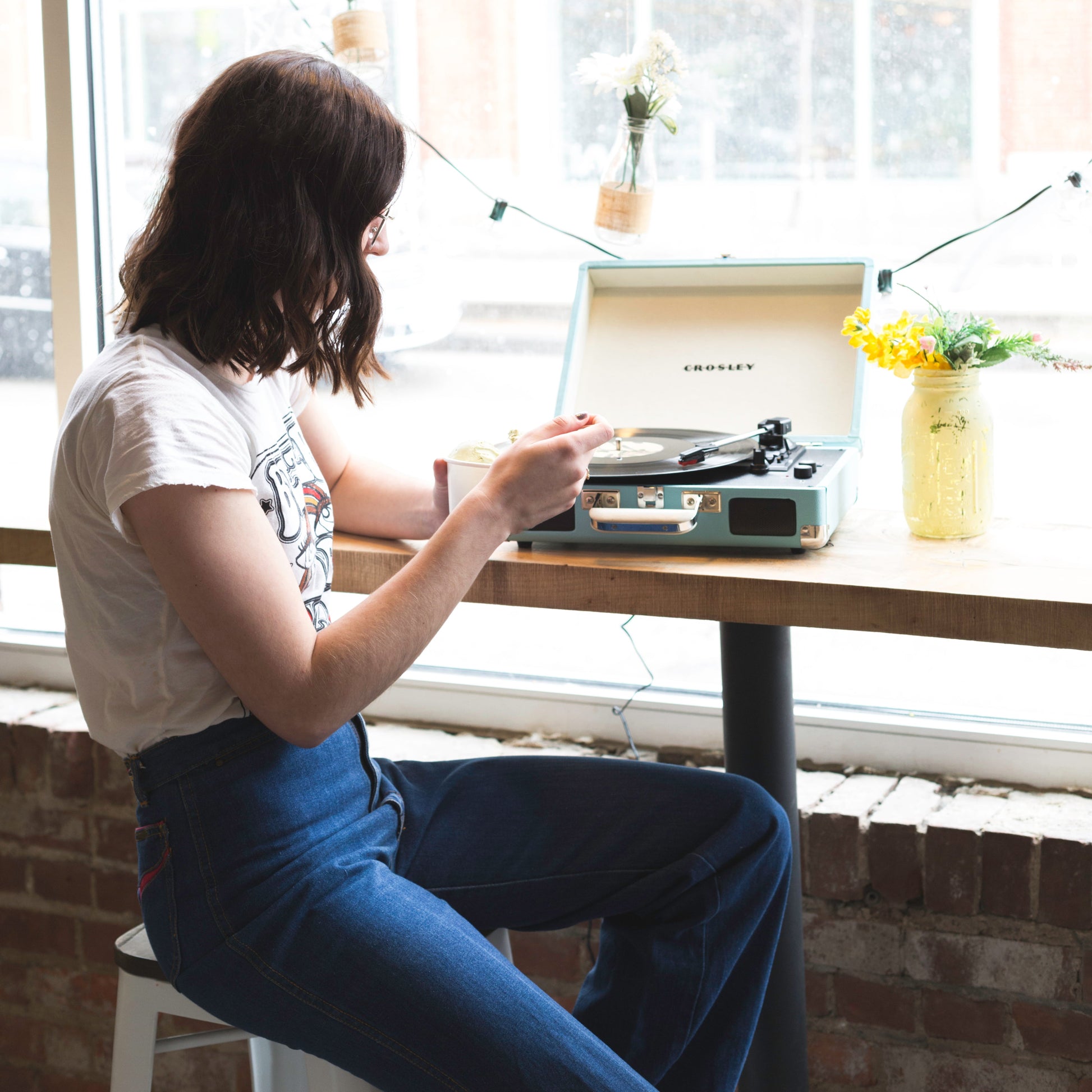 Crosley Cruiser Bluetooth Portable Turntable - Turquoise + Bundled Majority D40X Bluetooth Speakers*-Crosley-Mood