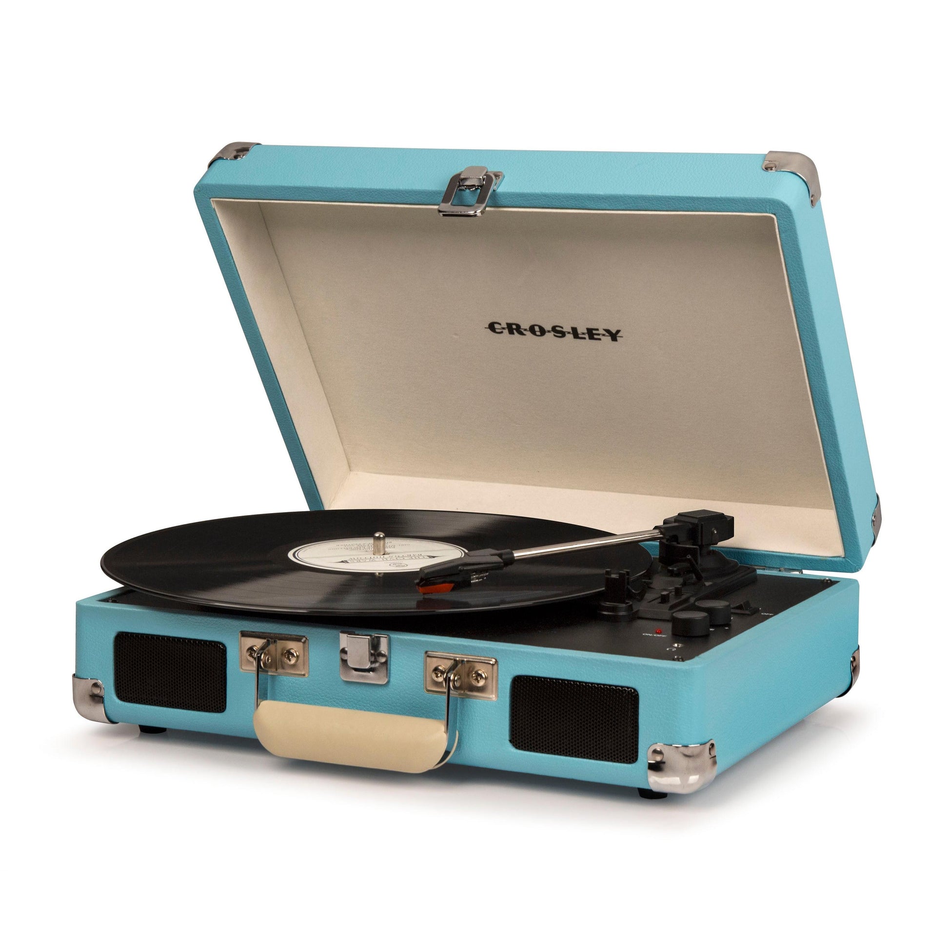 Crosley Cruiser Bluetooth Portable Turntable - Turquoise + Bundled Majority D40X Bluetooth Speakers*-Crosley-Mood