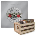 Crosley Record Storage Crate & Guns N Roses Greatest Hits - Double Vinyl Album Bundle-Universal Music-Mood