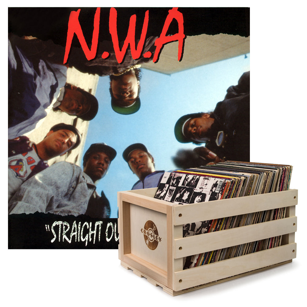 Crosley Record Storage Crate & N.W.A. Straight Outta Compton - Vinyl Album Bundle-Universal Music-Mood