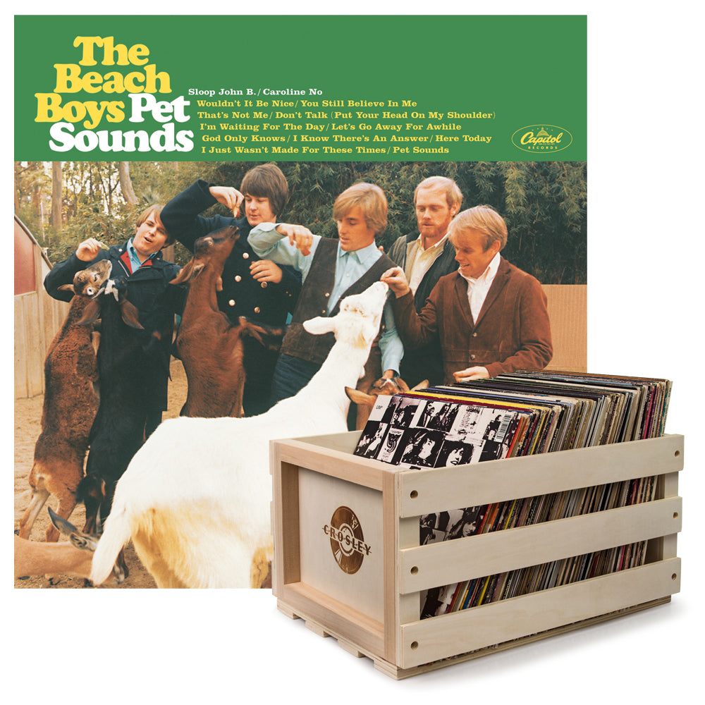 Crosley Record Storage Crate & The Beach Boys Pet Sounds - Vinyl Album Bundle-Universal Music-Mood