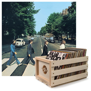 Crosley Record Storage Crate & The Beatles Abbey Road - Vinyl Album Bundle-Universal Music-Mood