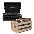 Crosley Voyager Black - Bluetooth Portable Turntable & Record Storage Crate-Crosley-Mood