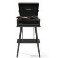 Crosley Voyager Bluetooth Portable Turntable + Crosley Turntable Stand Bundle - Black-Crosley-Mood