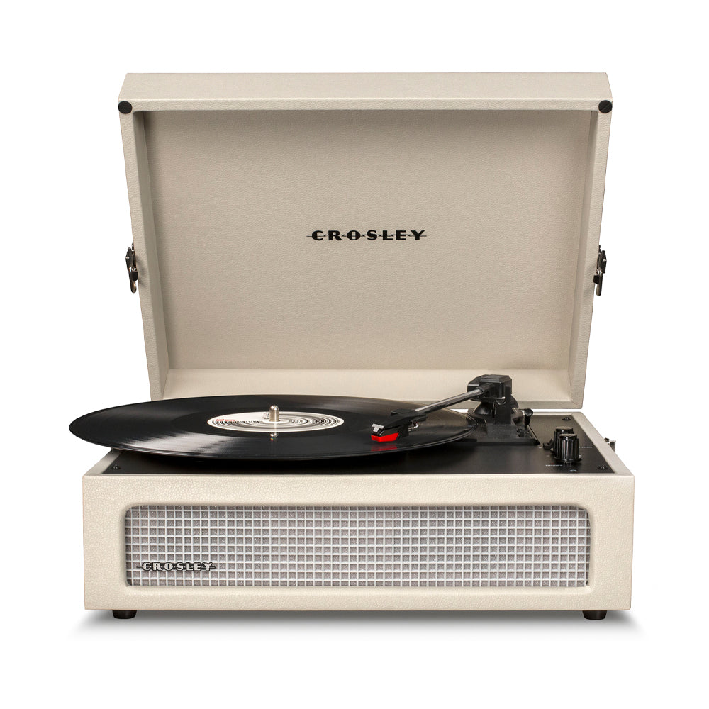 Crosley Voyager Bluetooth Portable Turntable + Crosley Turntable Stand Bundle - Dune-Crosley-Mood