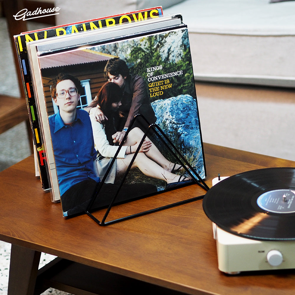Crosley Voyager Bluetooth Portable Turntable - Sage + Gadhouse Vinyl Rack Bundle - Black-Crosley-Mood