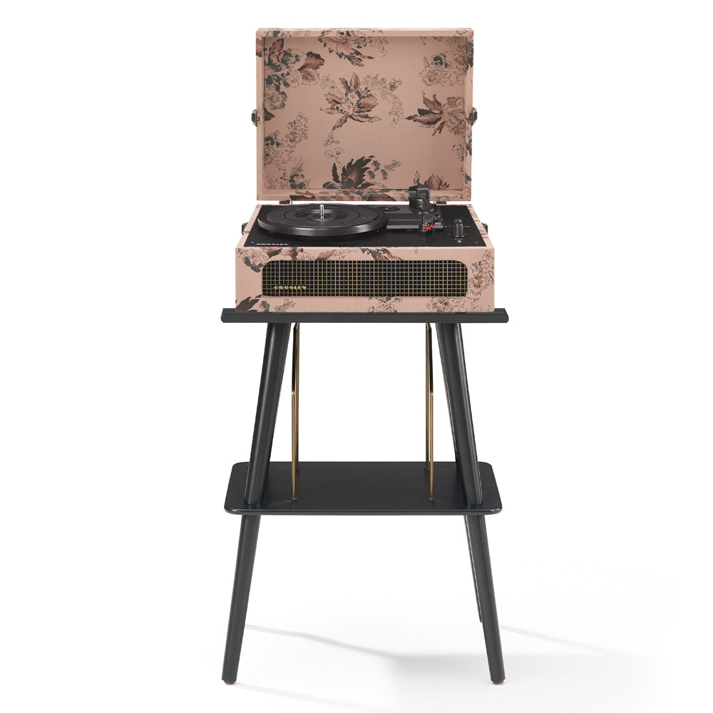 Crosley Voyager Bluetooth Portable Turntable + Turntable Stand Bundle - Floral-Crosley-Mood