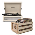 Crosley Voyager Dune - Bluetooth Portable Turntable & Record Storage Crate-Crosley-Mood