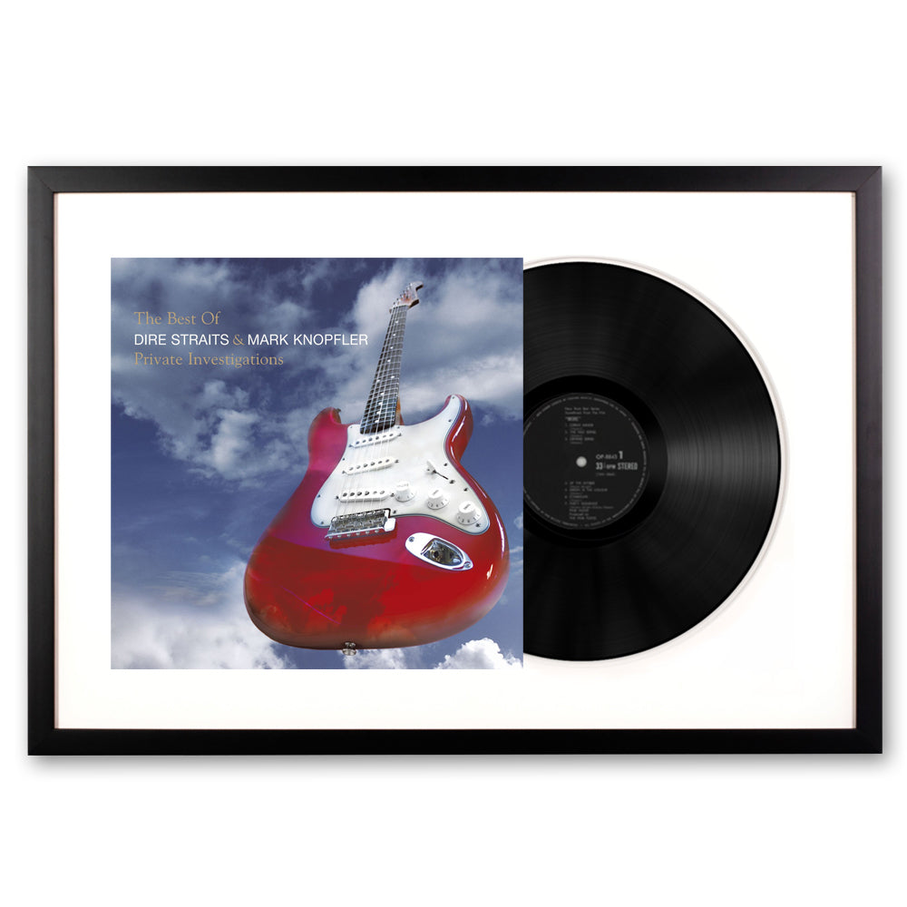 Framed Dire Straits, Mark K The Best of Dire Straits - Double Vinyl Album Art-Vinyl Art-Mood