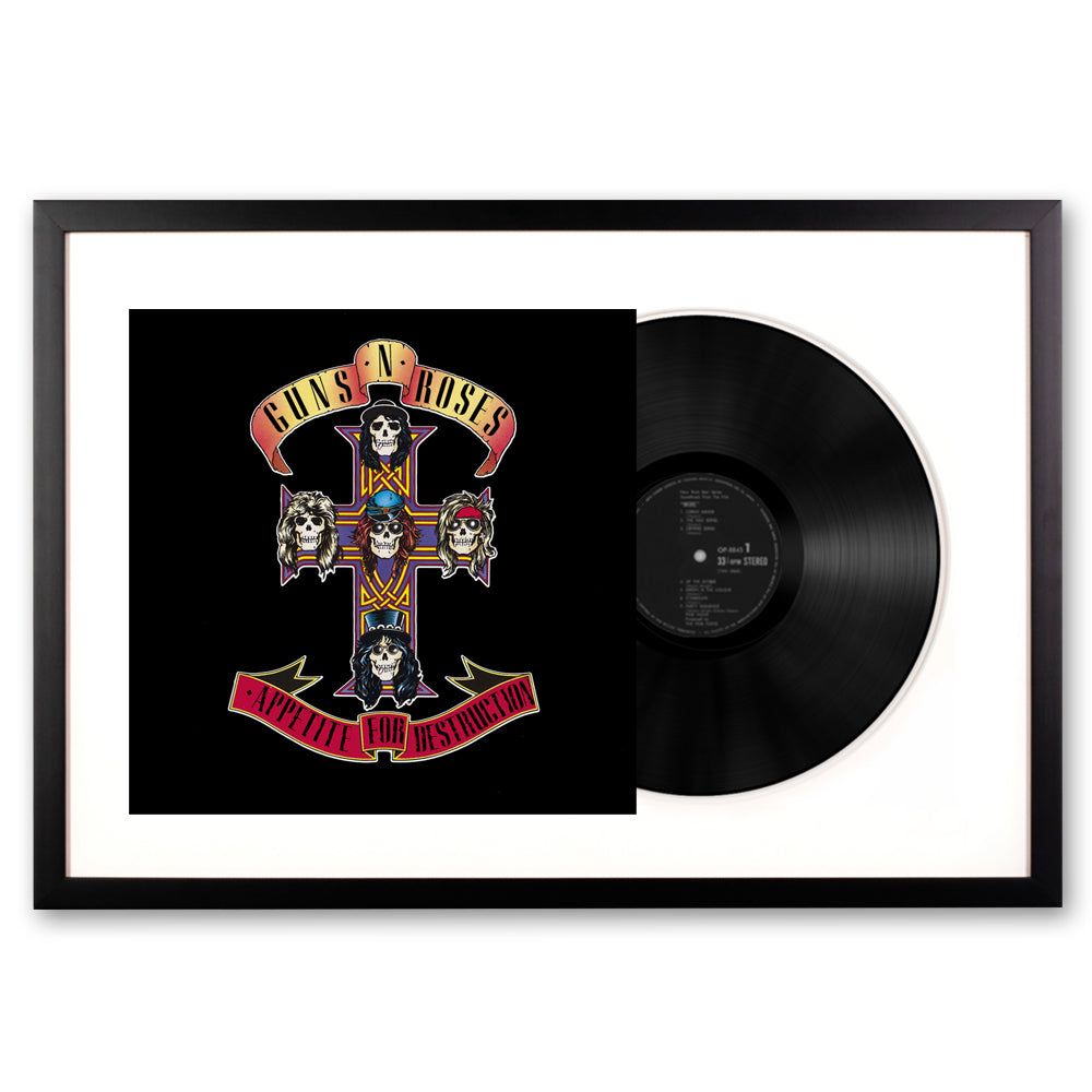Framed Guns and Roses Appetite for Destruction Vinyl Album Art-Vinyl Art-Mood
