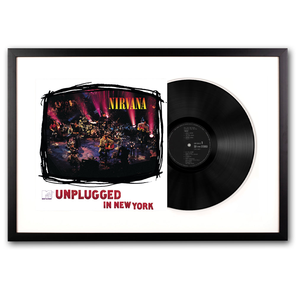 Framed Nirvana MTV Unplugged Vinyl Album Art-Vinyl Art-Mood