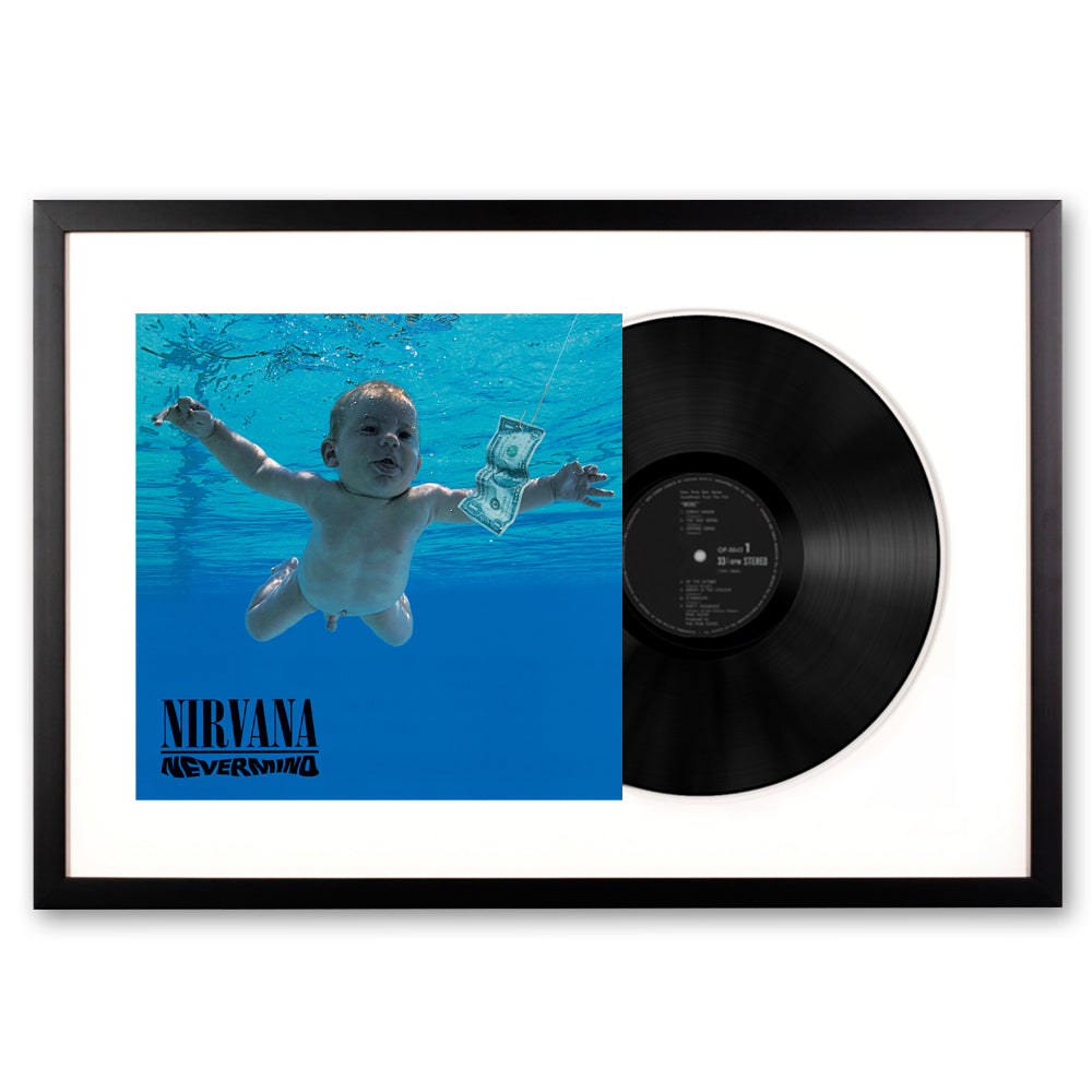 Framed Nirvana Nevermind - Vinyl Album Art-Vinyl Art-Mood