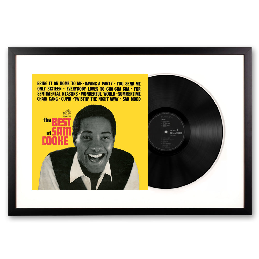 Framed Sam Cooke the Best of Sam Cooke Vinyl Album Art-Vinyl Art-Mood