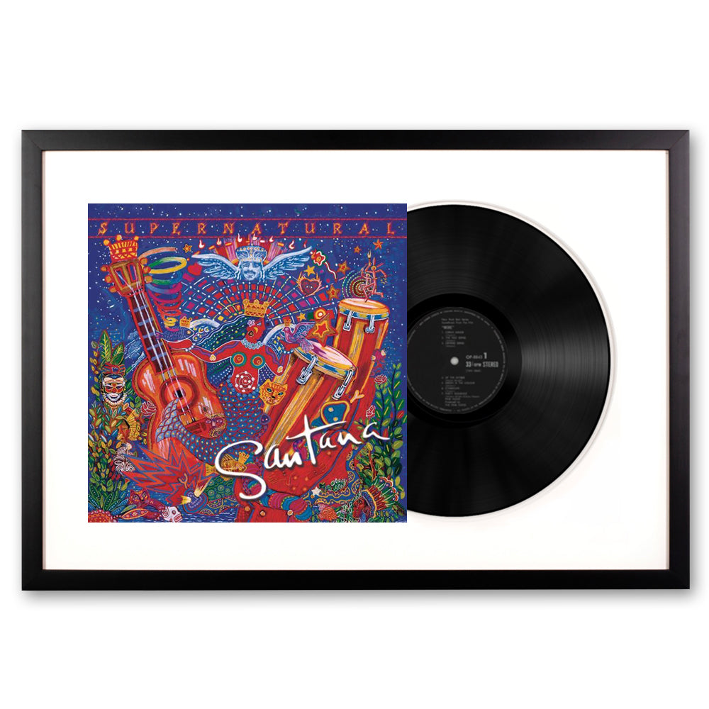 Framed Santana Supernatural Vinyl Album Art-Vinyl Art-Mood