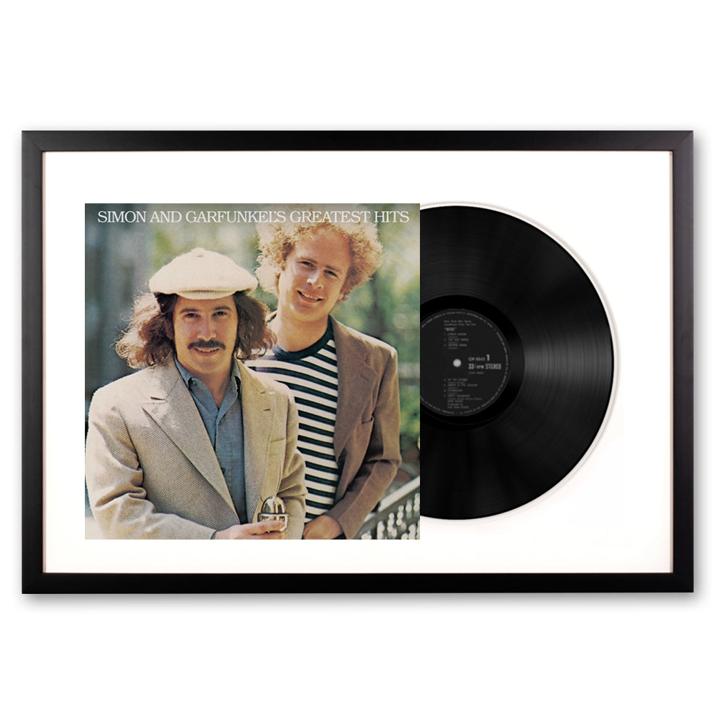Framed Simon & Garfunkel Greatest Hits Vinyl Album Art-Vinyl Art-Mood