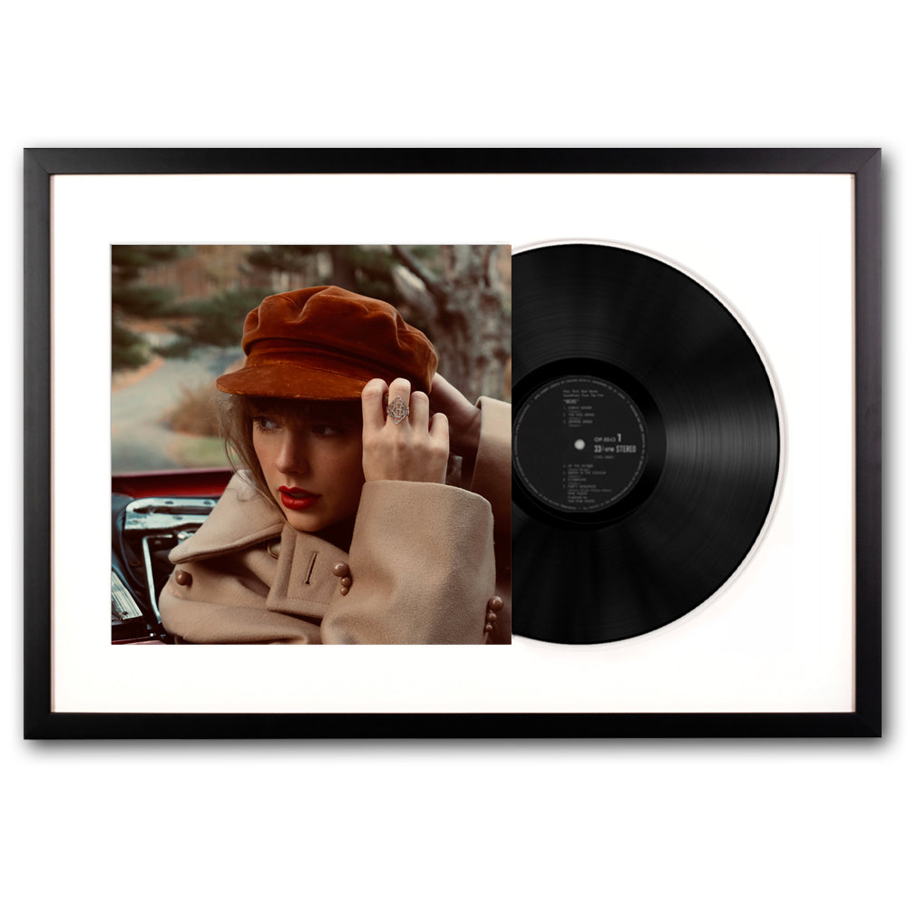 Framed Taylor Swifts Version Red Vinyl Album Art-Vinyl Art-Mood