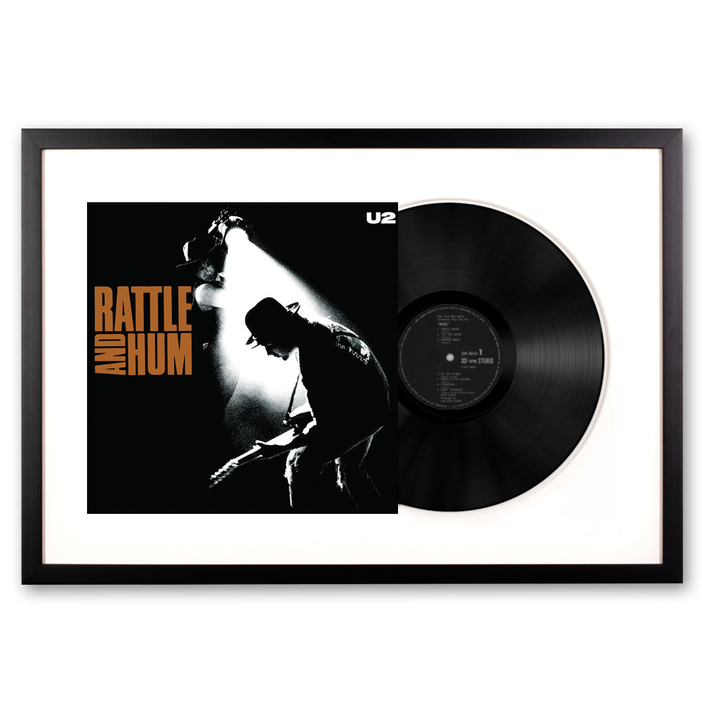 Framed U2 Rattle and Hum - Vinyl Album Art-Vinyl Art-Mood