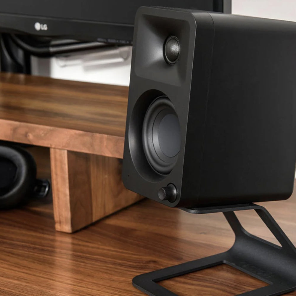 Kanto OBI3 Turntable - Matte Black with Kanto ORA 100W Powered Speakers - Black Bundle-Kanto-Mood