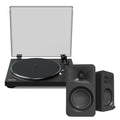 Kanto OBI3 Turntable - Matte Black with Kanto ORA 100W Powered Speakers - Black Bundle-Kanto-Mood