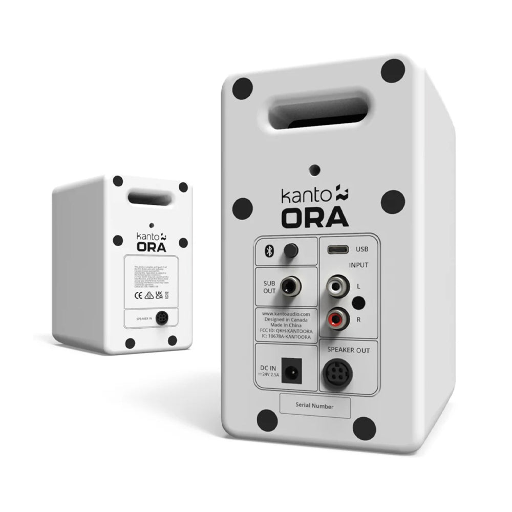 Kanto OBI3 Turntable - Matte White with Kanto ORA 100W Powered Speakers - White Bundle-Kanto-Mood