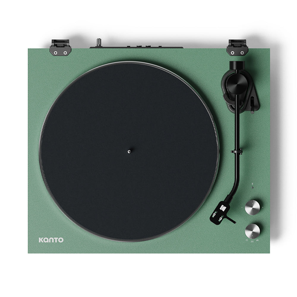 Kanto OBI3 Turntable with Bluetooth 5.3, Preamp, and Pitch Control - Matte Green-Kanto-Mood