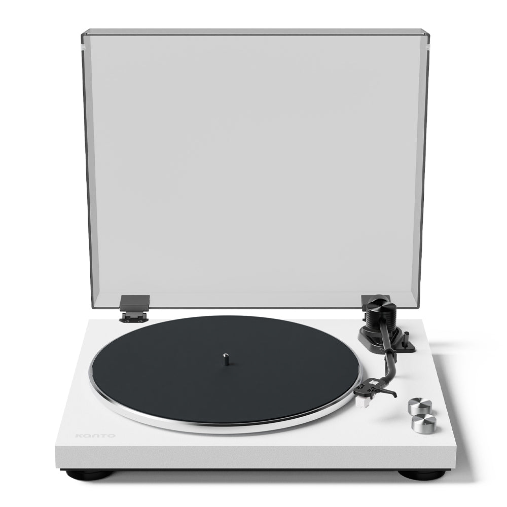 Kanto OBI3 Turntable with Bluetooth 5.3, Preamp, and Pitch Control - Matte White-Kanto-Mood