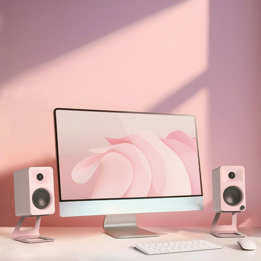 Kanto ORA 100W Powered Reference Desktop Computer Speakers with Bluetooth 5.0 Pink*-Kanto-Mood