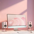 Kanto ORA 100W Powered Reference Desktop Computer Speakers with Bluetooth 5.0 Pink*-Kanto-Mood