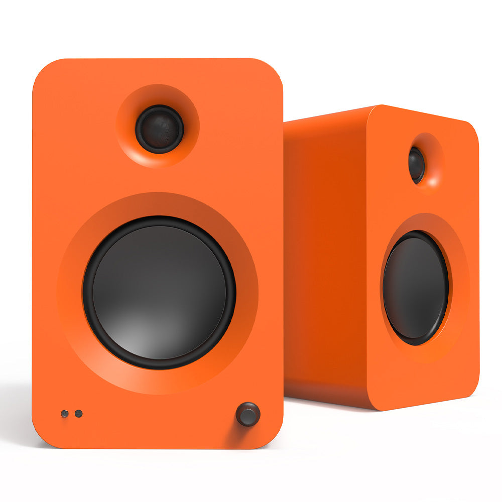 Kanto REN 200W Powered Bookshelf Speakers with HDMI ARC, USB-C, and Bluetooth 5.3 - Matte Orange, Pair-Kanto-Mood