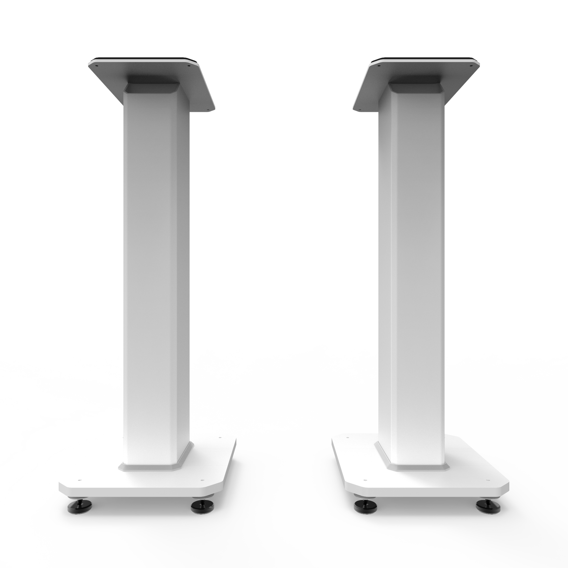 Kanto SX26W 26" Tall Fillable Speaker Stands with Isolation Feet - Pair, White-Kanto-Mood