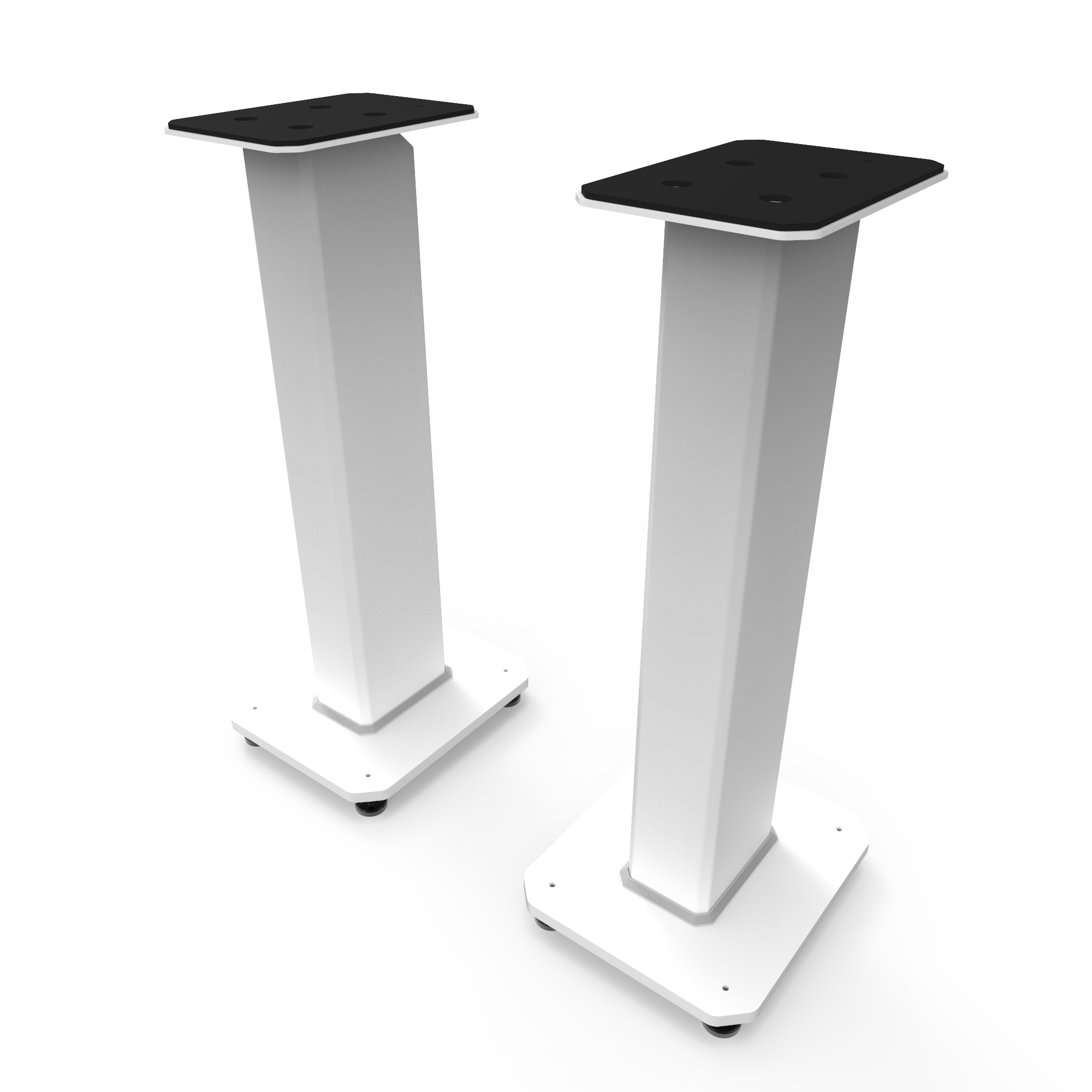 Kanto SX26W 26" Tall Fillable Speaker Stands with Isolation Feet - Pair, White-Kanto-Mood