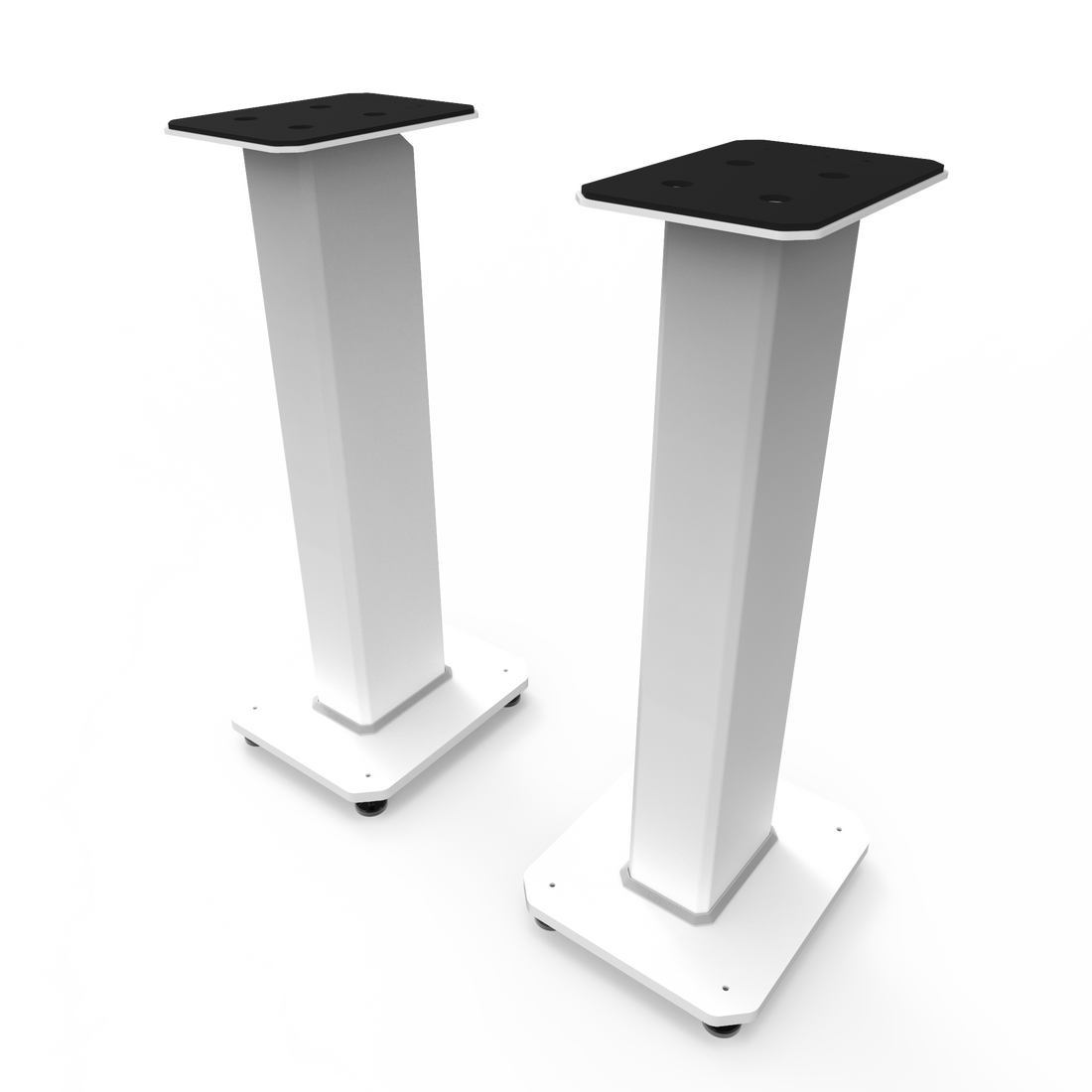 Kanto SX26W 26" Tall Fillable Speaker Stands with Isolation Feet - Pair, White-Kanto-Mood