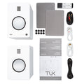Kanto TUK 260W Powered Bookshelf Speakers with Headphone Out, USB Input, Dedicated Phono Pre-amp, Bluetooth - Pair, Matte White-Kanto-Mood