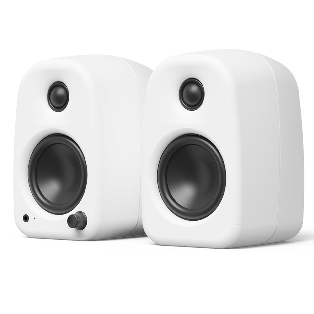 Kanto UKI 100W Desktop Speakers with Bluetooth, USB-C, Headphone out, Chalk (Matte White), Pair-Kanto-Mood