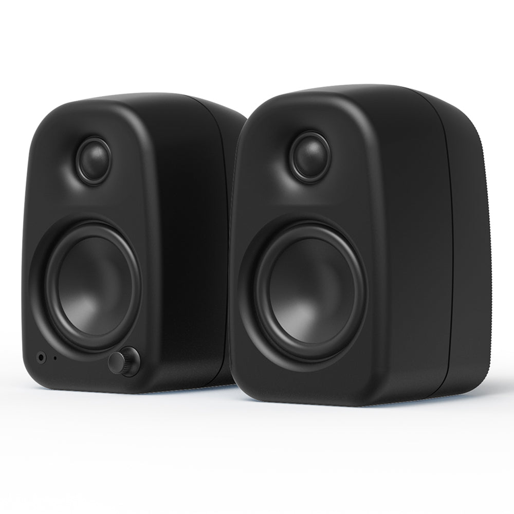 Kanto UKI 100W Desktop Speakers with Bluetooth, USB-C, Headphone out, Onyx (Matte Black), Pair-Kanto-Mood