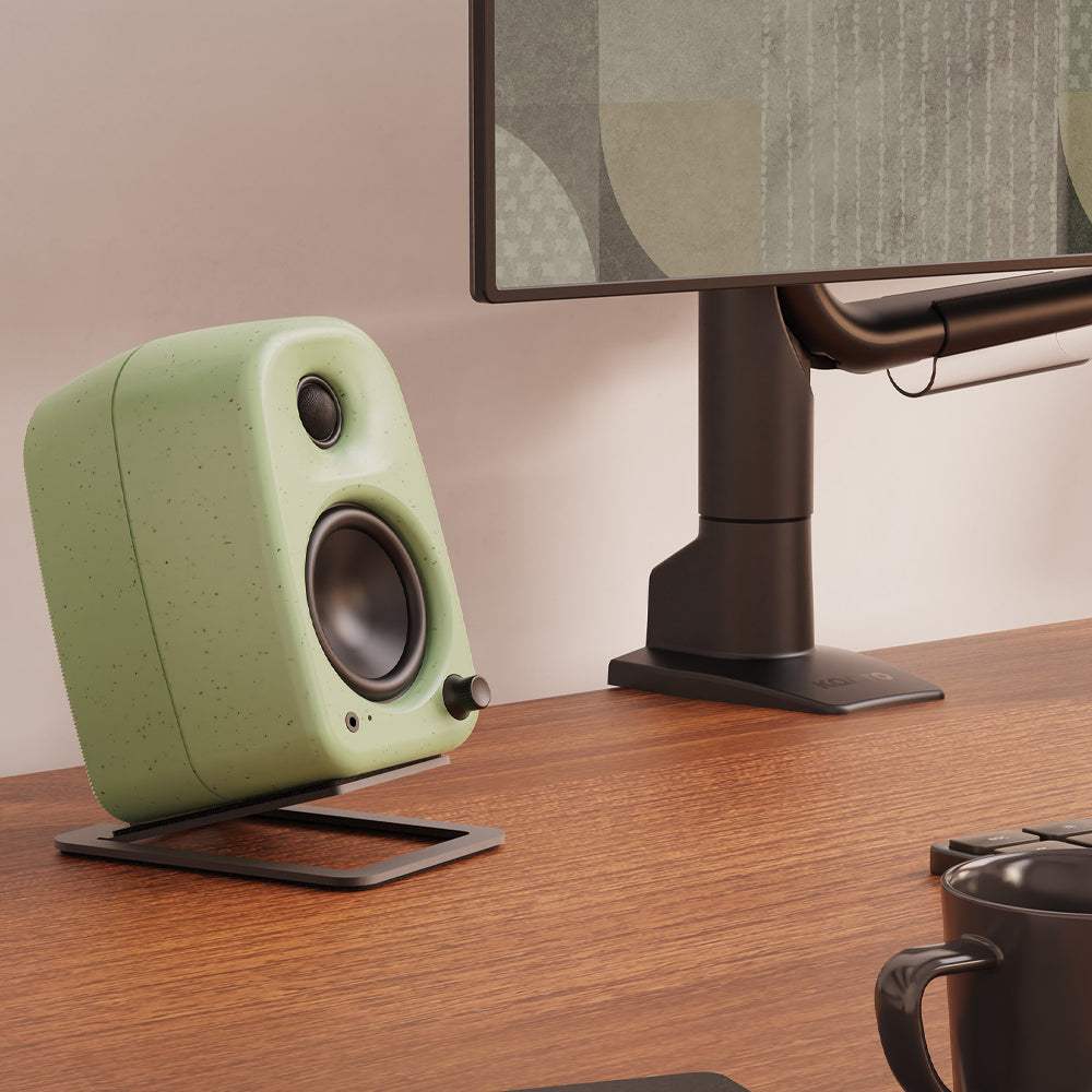 Kanto UKI 100W Desktop Speakers with Bluetooth, USB-C, Headphone out, Sage (Matte Green), Pair-Kanto-Mood