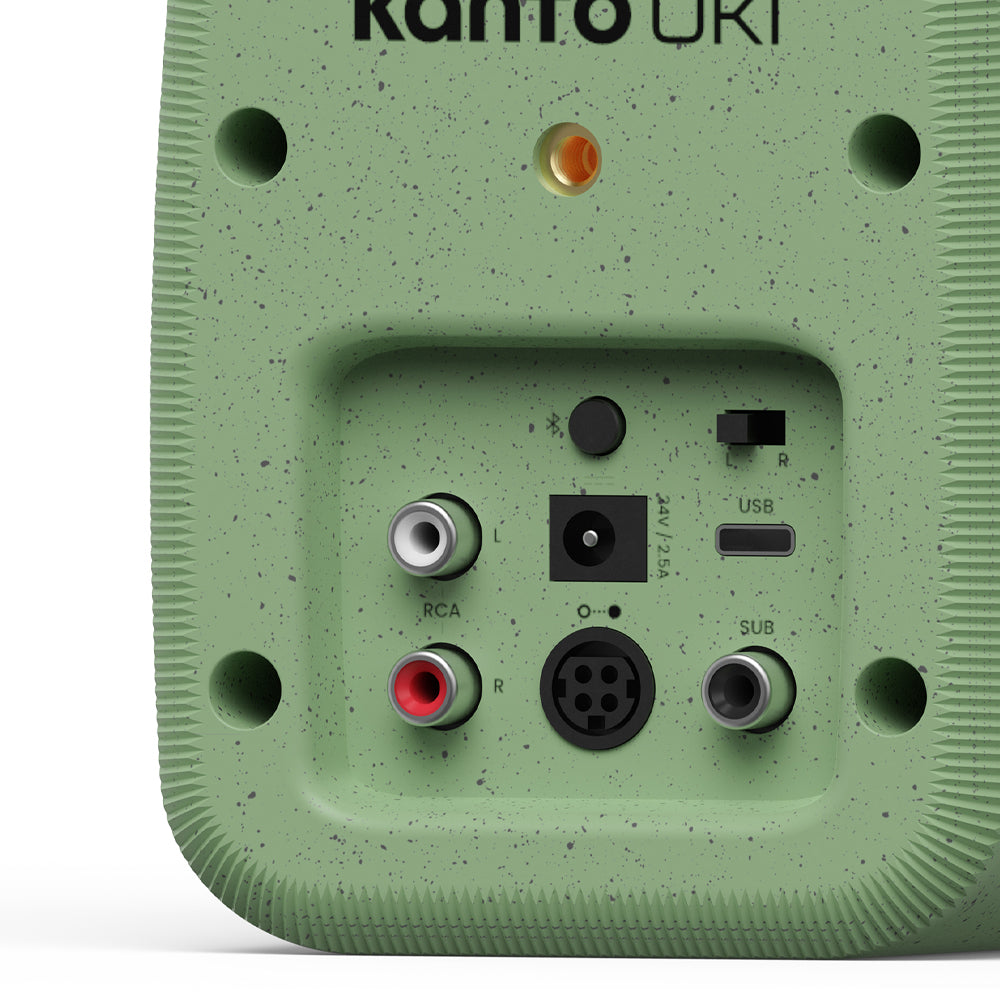 Kanto UKI 100W Desktop Speakers with Bluetooth, USB-C, Headphone out, Sage (Matte Green), Pair-Kanto-Mood