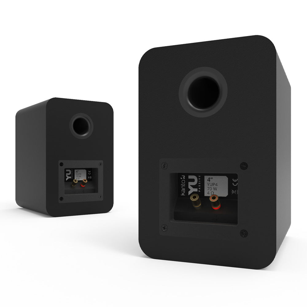Kanto YU Passive 4" Speakers with 1" Silk Dome Tweeter and 4" Kevlar Woofer - Black, Pair-Kanto-Mood