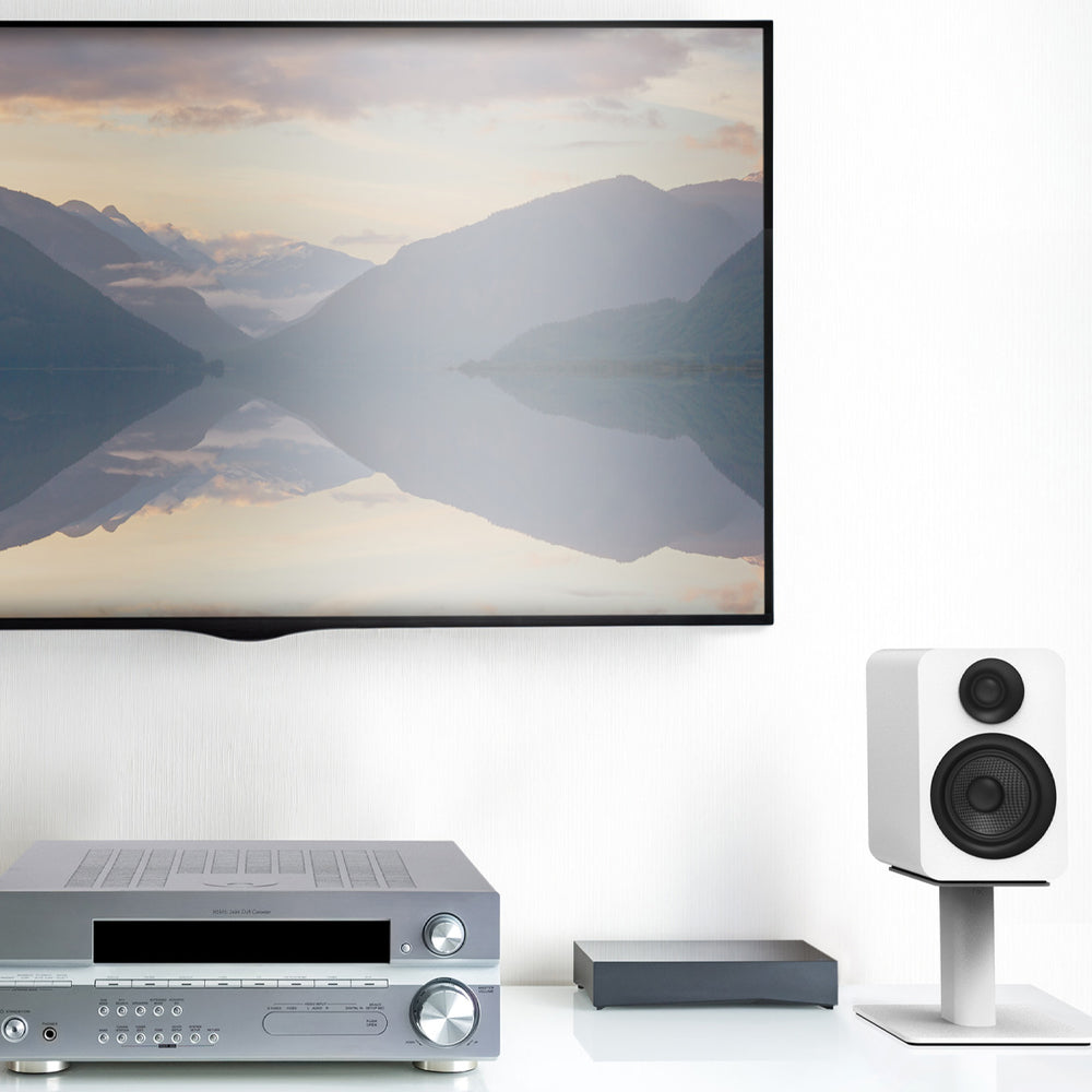 Kanto YU Passive 4" Speakers with 1" Silk Dome Tweeter and 4" Kevlar Woofer - White, Pair-Kanto-Mood