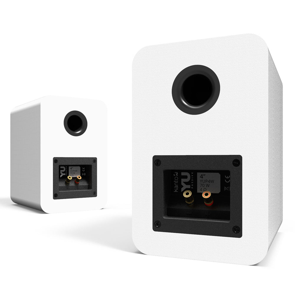 Kanto YU Passive 4" Speakers with 1" Silk Dome Tweeter and 4" Kevlar Woofer - White, Pair-Kanto-Mood