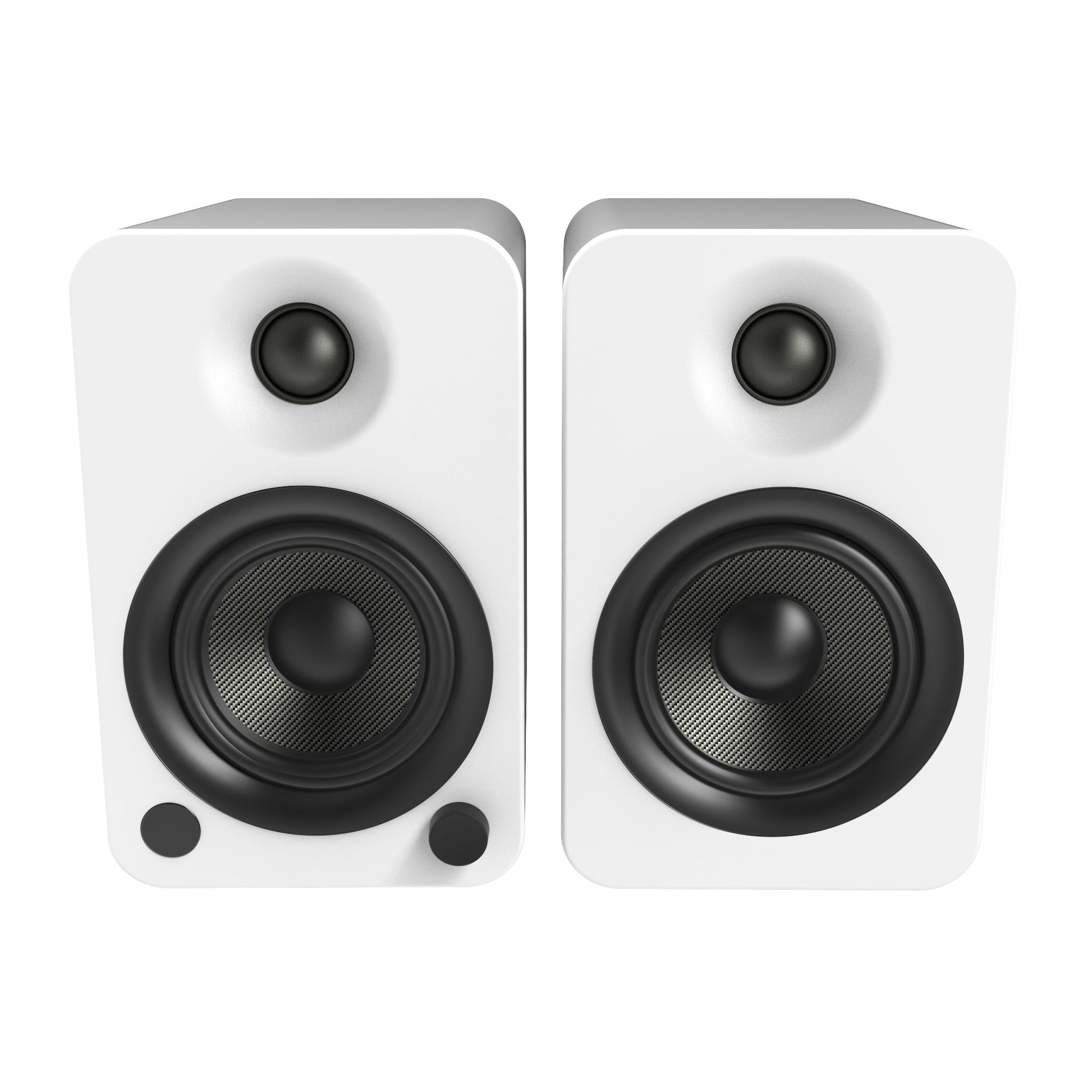 Kanto YU4 140W Powered Bookshelf Speakers with Bluetooth and Phono Preamp - Pair, Matte White-Kanto-Mood