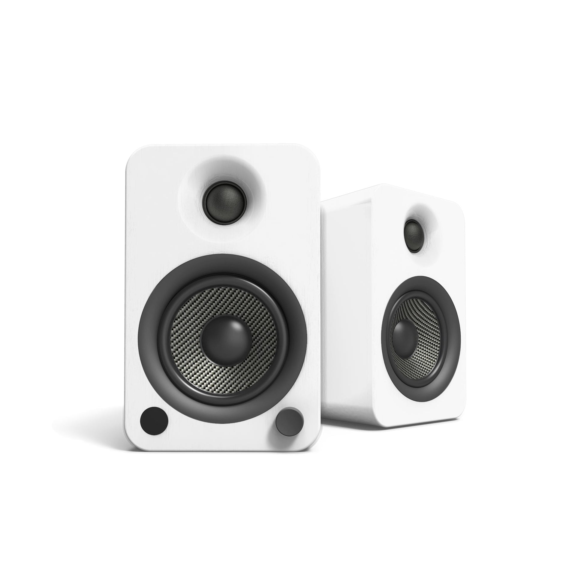 Kanto YU4 140W Powered Bookshelf Speakers with Bluetooth and Phono Preamp - Pair, Matte White-Kanto-Mood