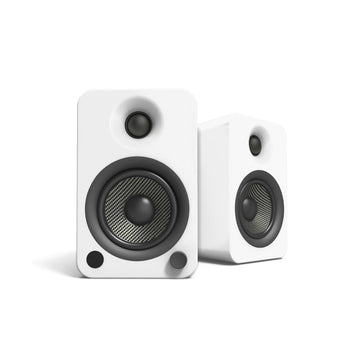 Kanto YU4 140W Powered Bookshelf Speakers with Bluetooth and Phono Preamp - Pair, Matte White-Kanto-Mood