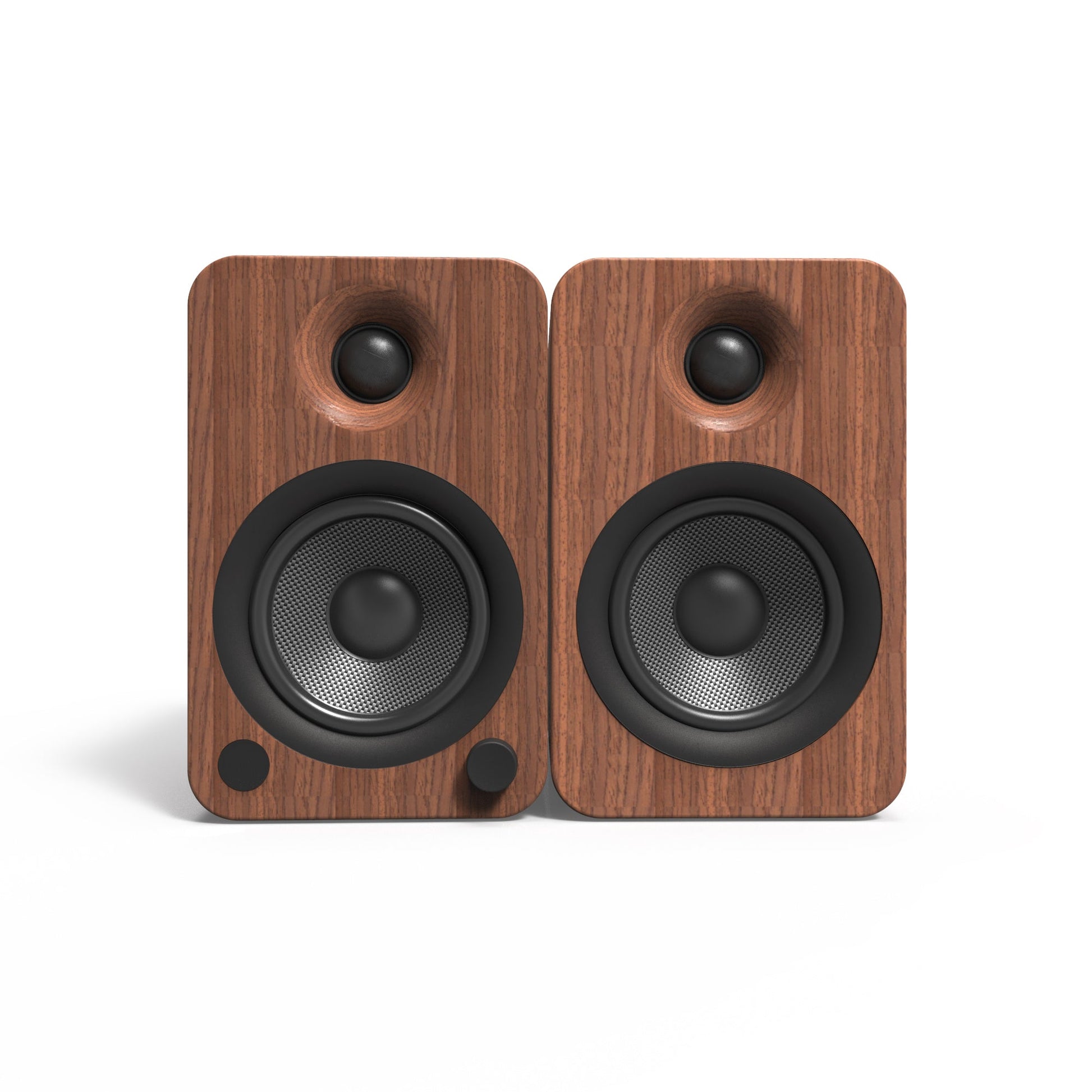 Kanto YU4 140W Powered Bookshelf Speakers with Bluetooth and Phono Preamp - Pair, Walnut-Kanto-Mood