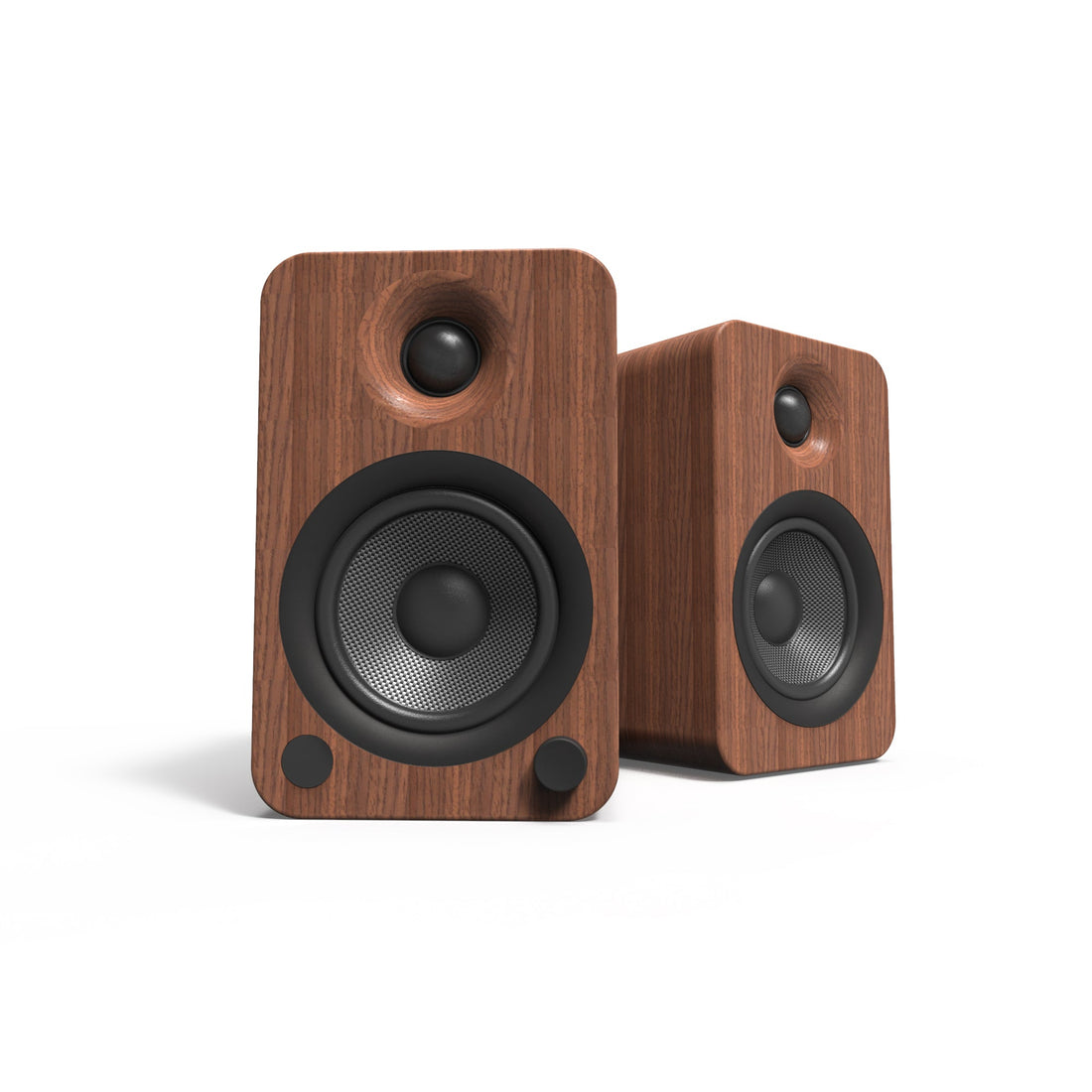 Kanto YU4 140W Powered Bookshelf Speakers with Bluetooth and Phono Preamp - Pair, Walnut-Kanto-Mood